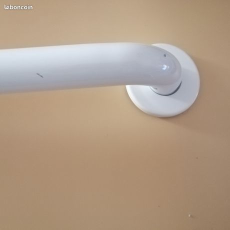 DELABIE Barre PMR douche / WC EN L FORMAT DROIT blanc D 32