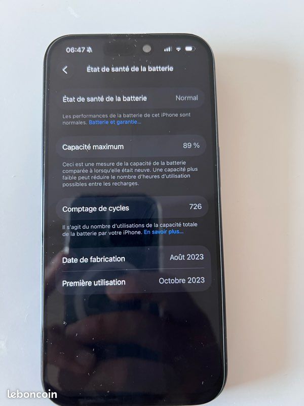 IPhone 15 pro 256go (image 4)