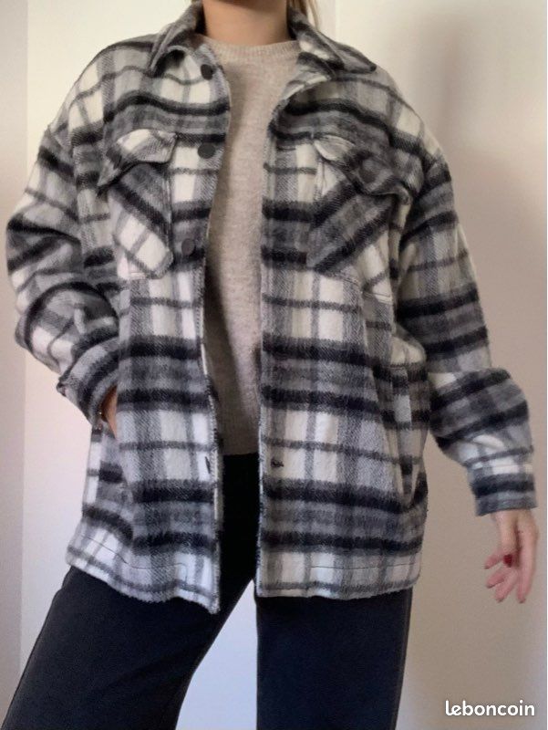 Surchemise Chemise A Carreaux Rouge Et Noir Femme Zara Sale Veste