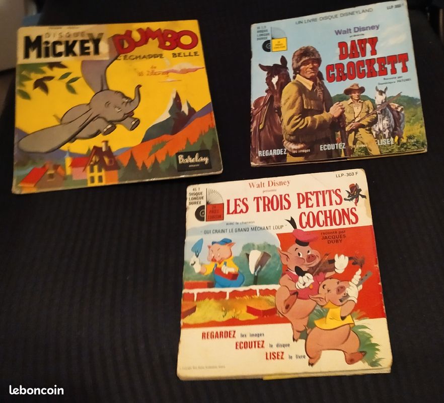 Lot de trois 45 t bandes dessinées (image 1)