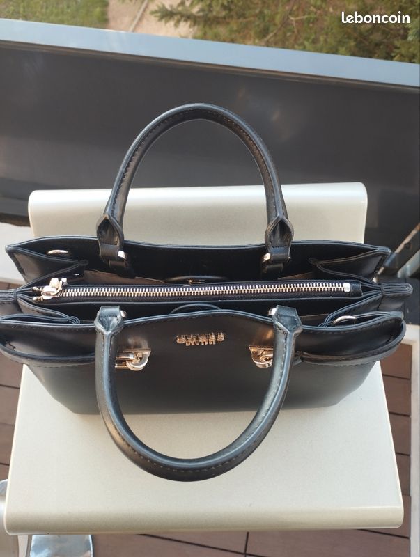 Sac à Main GUESS En Cuir Noir - Neuf Avec Étiquettes - Modèle Jamie