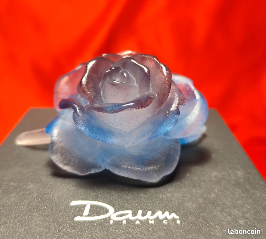 Statuette Daum Fleur rose - bleue/violette (image 3)
