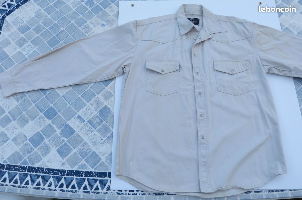 Chemise « ou sur-chemise », manches longues, long, 100 % coton – n°2 (image 1)