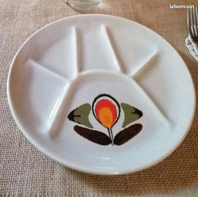 6 assiettes crudités St Amand "Louisiane" (image 1)