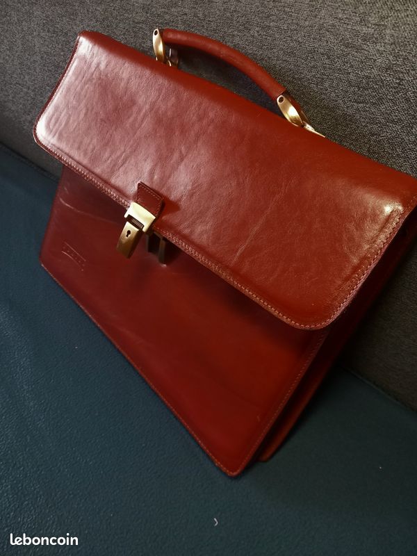 Cartable en cuir vachette marque TEXIER (image 2)