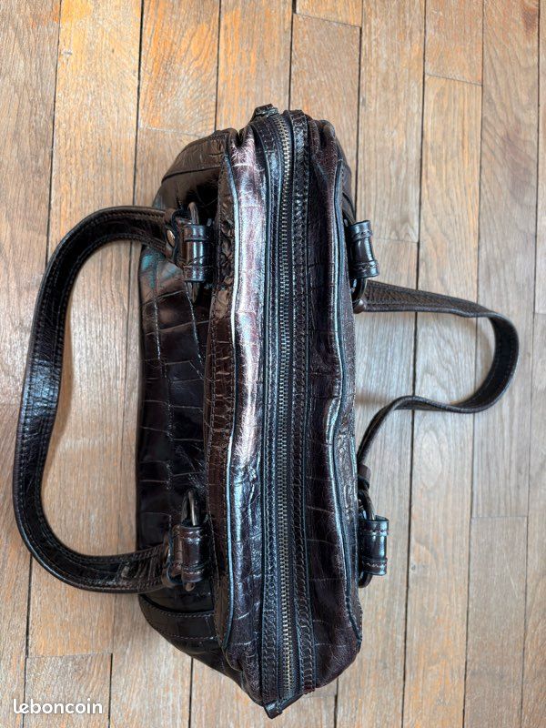 Sac à main Marc O'Polo - Effet Croco Chocolat (image 2)
