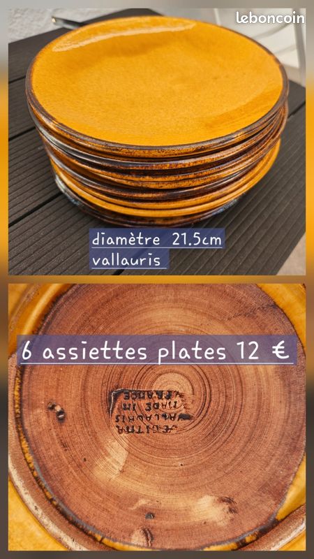 6 assiettes vallauris (image 1)