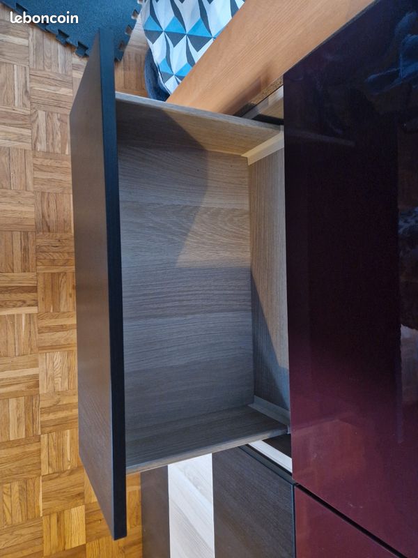 3 tiroirs IKEA BESTA bois noir (image 4)
