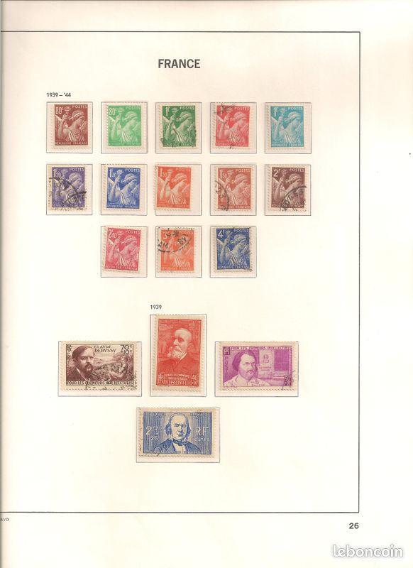 Lot de timbre france de 1935 à 1940 type o ou neuf (image 9)