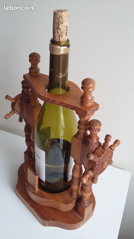 Porte bouteille verseur en bois - Vintage (image 3)
