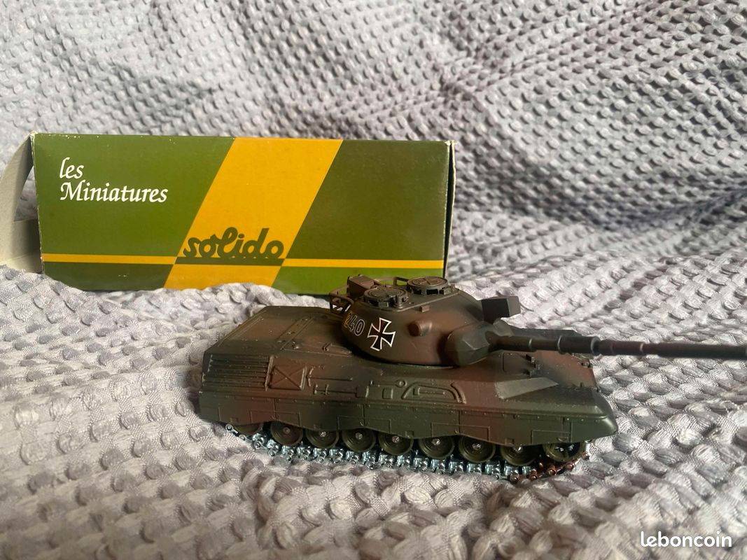 Solido Char Leopard 1/43 - Grande Boîte - Occasion - Fabrication Française