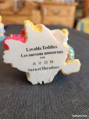 Figurine Avon Lovable Teddies - Sara Et Théodore - Oursons Amoureux - Occasion