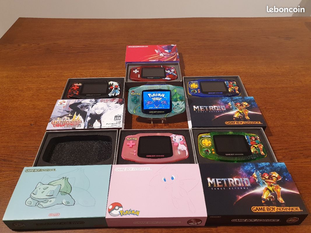 Gameboy Advance Custom en boite retro-eclairées IPS v2: Pokémon, Castlevania, Metroid, Mega Man (image 6)