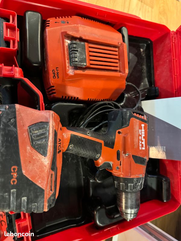 Cloueur à batterie HILTI BX 3-L - Li-Ion - avec batterie + chargeur + clous + valise - BTP - Chantier gros-oeuvre