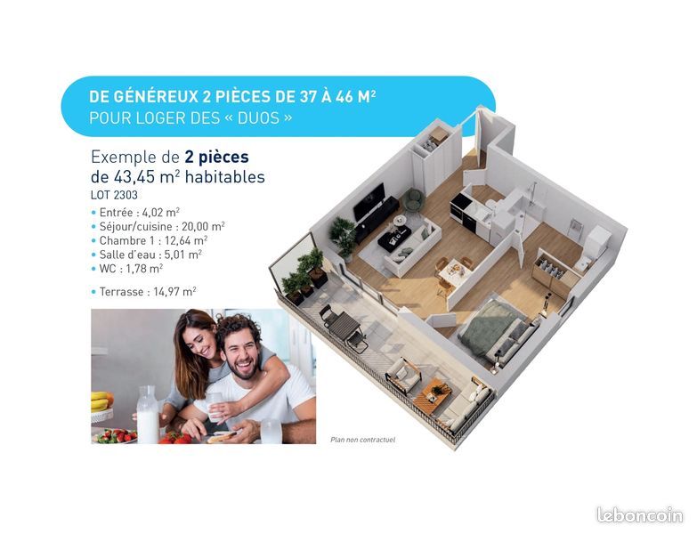 Appartement - 1 pièce - CENSITY - LMNP Jeunes Actifs (image 7)