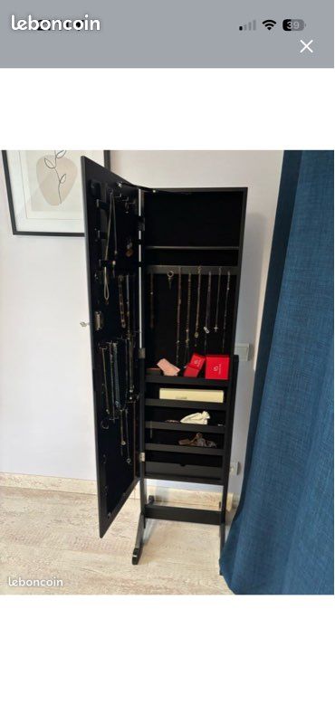 Miroir sur pieds avec porte bijoux (image 3)