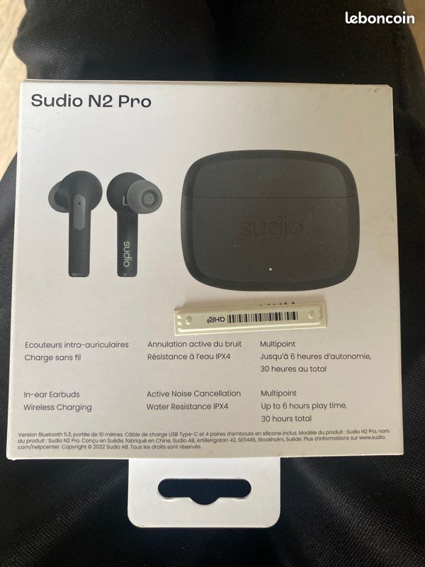 Écouteurs sans fil N2 Pro sudio tout neuf (image 3)