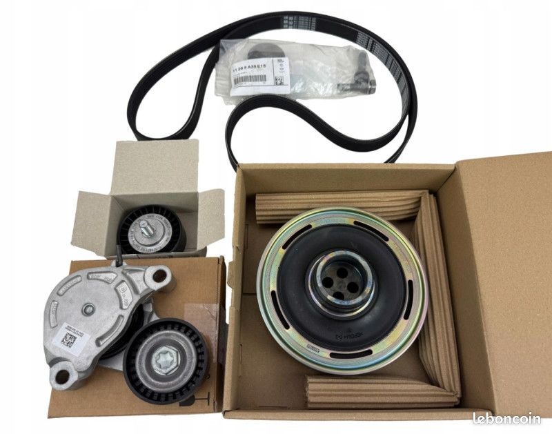 Kit de courroie d'accessoires avec poulie damper pour BMW Mini, neuf (image 1)