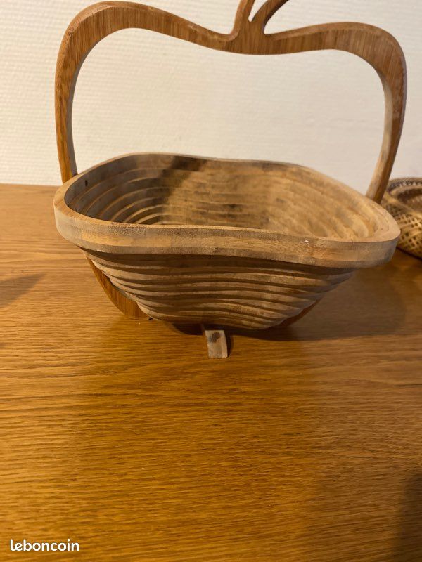 Corbeille bois amovible vintage (image 4)