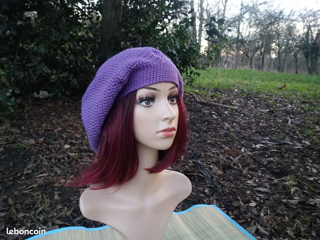 Bonnet slouchy au crochet, fait main (image 3)