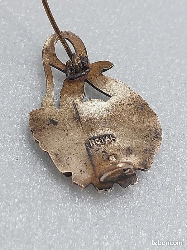 Broche Ancienne Vendéenne Royaliste 1870 – Argentée, Couronne Et Blason En Nacre, Identifiée Par Expert