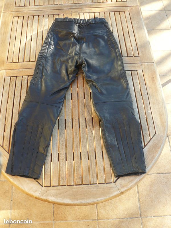 Pantalon Femme Moto Cuir épais souple noir (image 3)