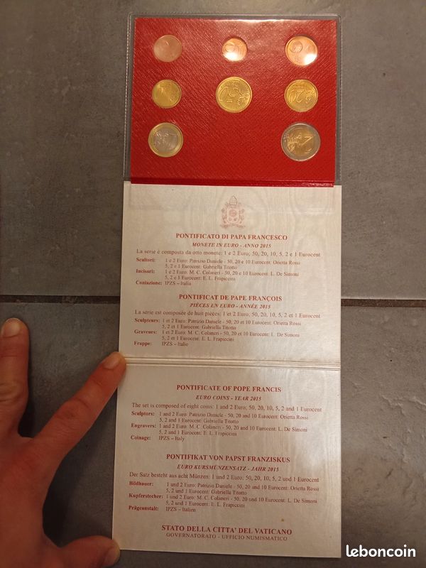 Monnaie Vaticano in euros 2015 (image 2)