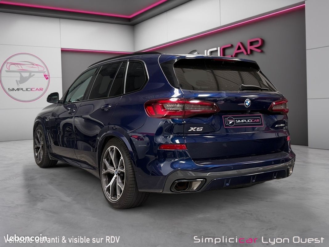 BMW X5 G05 45e xDrive 394 M Sport BVA8 Tanzanite Blue Harman Kardon Sièges M Sky Lounge Garantie 12 mois (image 3)