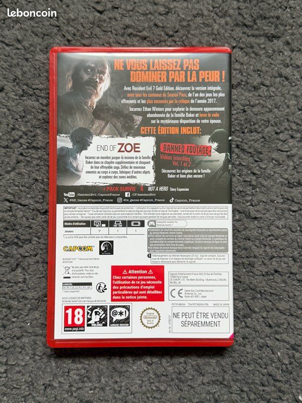 Jeu Resident Evil 4 Biohazard PS4 - Version VR Compatible - Occasion Très Bon état - PEGI 18