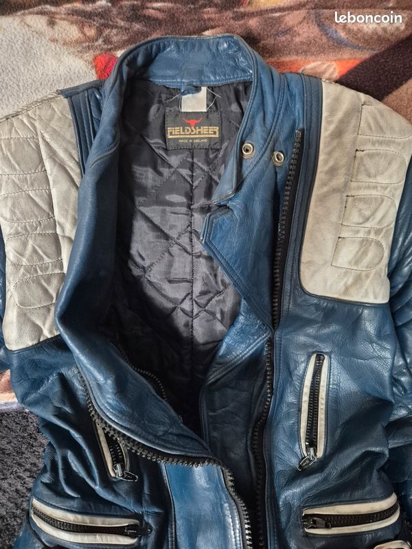 Men’s Distressed Vintage Leather Biker Jacket - Retro Café Racer Motorcycle