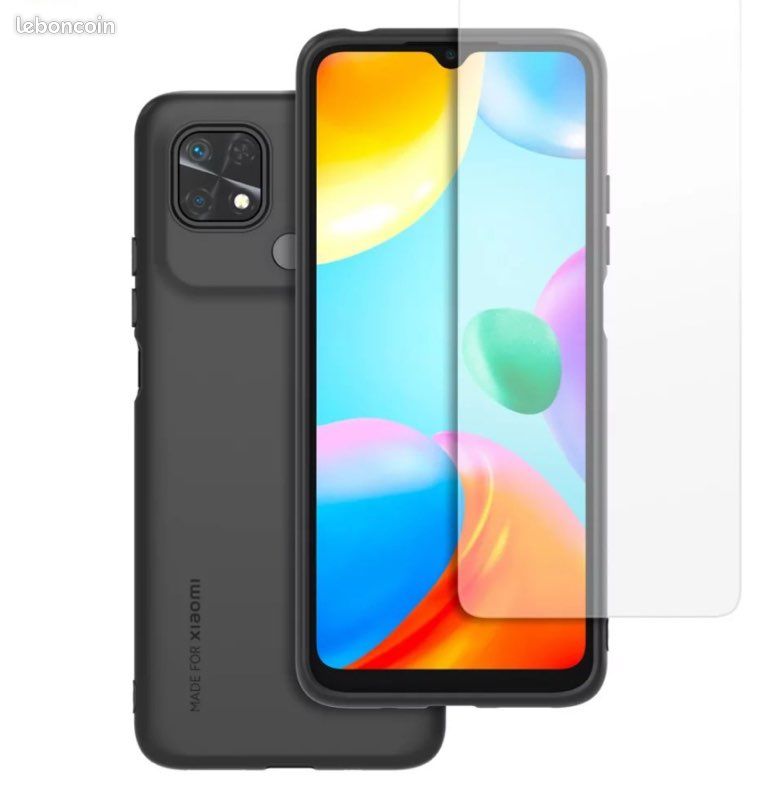 Pack de protection Xiaomi Coque + Verre Trempé Redmi 10C (image 2)