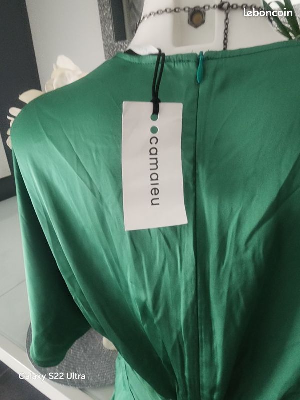 Shirts Camaieu Combinaison Camaieu Une Combinaison Verte Taille 34