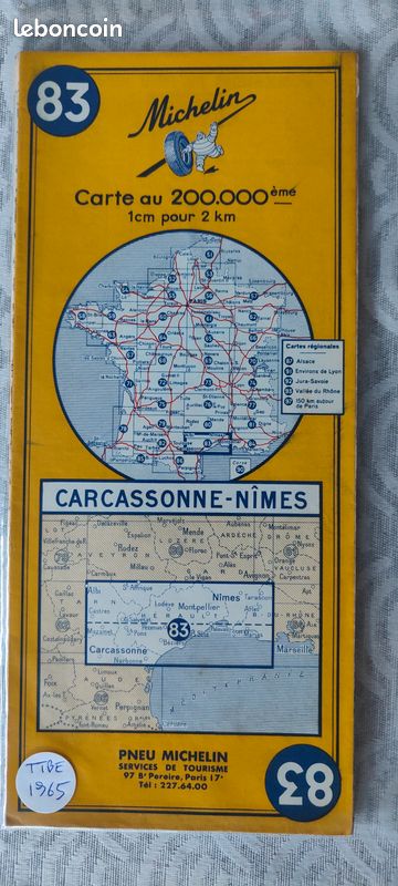 Carte Michelin N°23 Genève Berne | 1982 4ème édition | Suisse 1/200 000