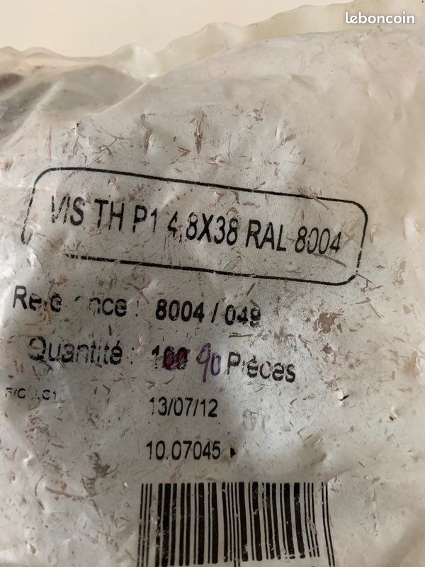 Vis TH P1 4,8 x38 RAL 8004 (image 2)