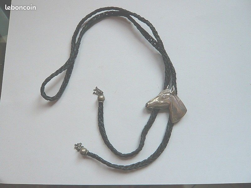 Bolotie Tête de cheval Country West Argent (image 1)