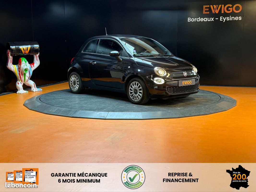 FIAT 500 1.2 70 LOUNGE / APPLECARPLAY / RÉGULATEUR - LIMITEUR DE VITESSE / RADAR DE RECUl (image 1)