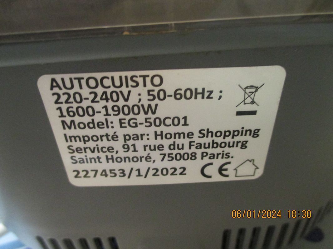 Auto cuiseur AutoCuistot EG-50C01