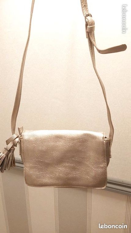 Sac bandoulière doré 21x15 cm Accessoires Bagagerie