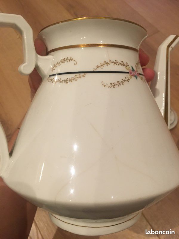 Cafetière vaisselle vintage à fleurs (image 2)