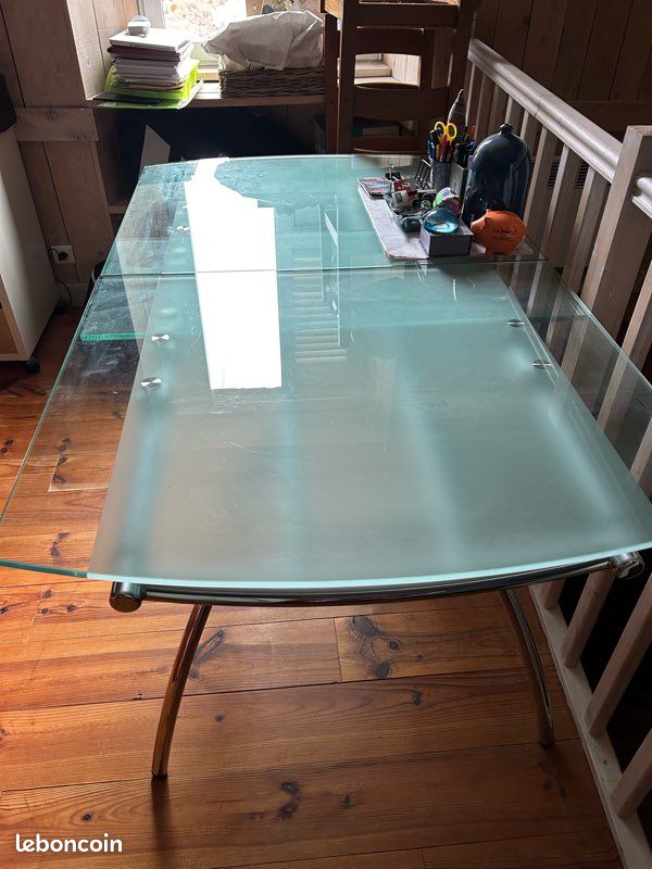Table avec rallonge en verre (image 3)