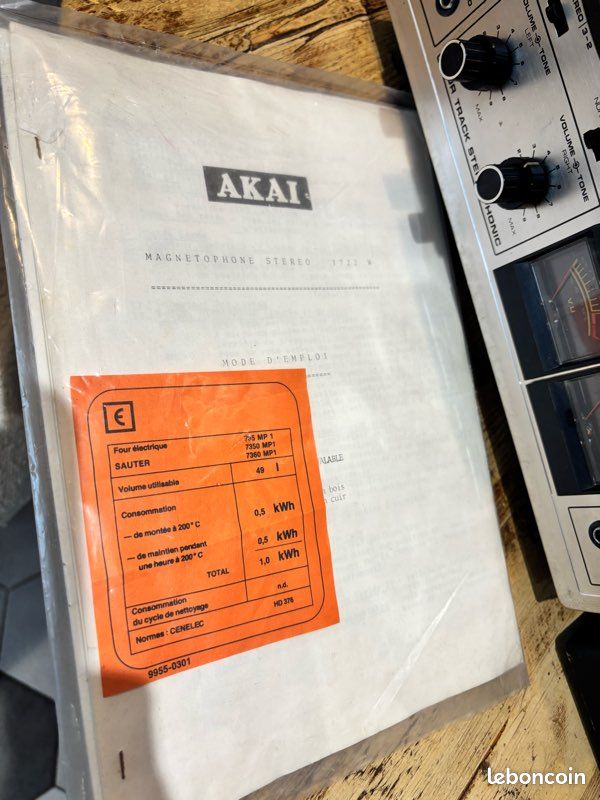 Magnétophone à Bande AKAI 1722L – Pour Pièces Détachées – Avec Boîte
