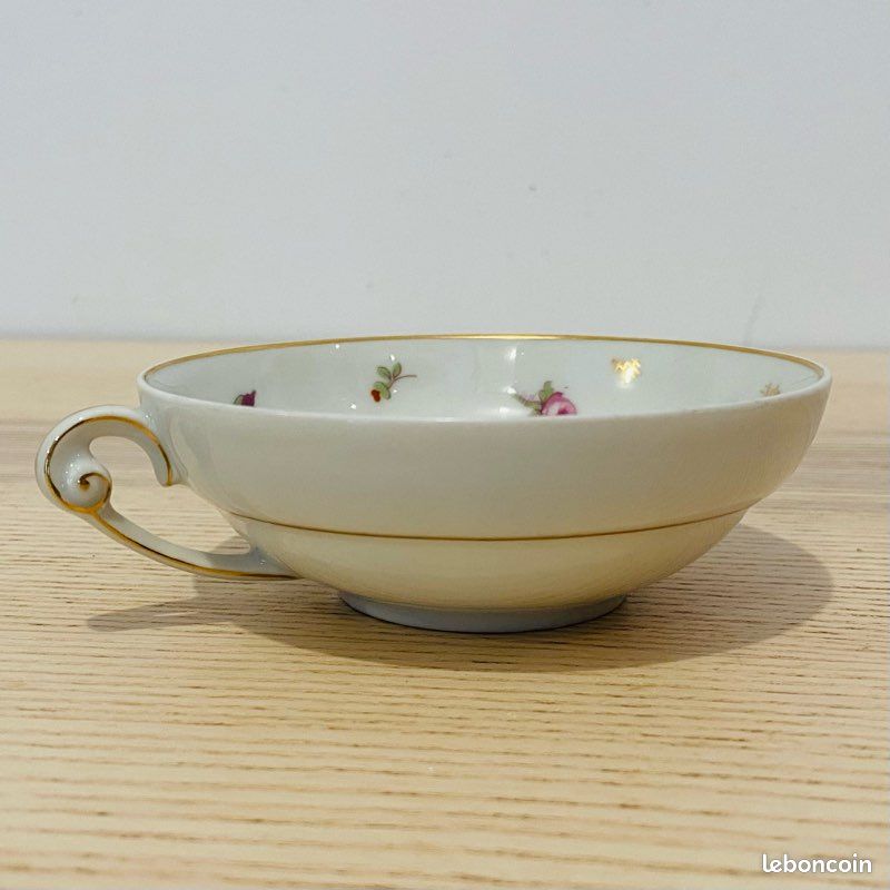 Lot de 11 tasses fleuries de G. Boyer - très bon état (image 4)