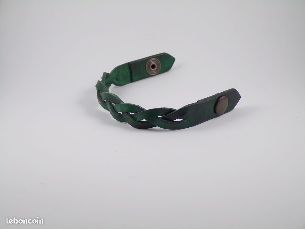 Bracelets tressé en cuir 3 brins (image 5)
