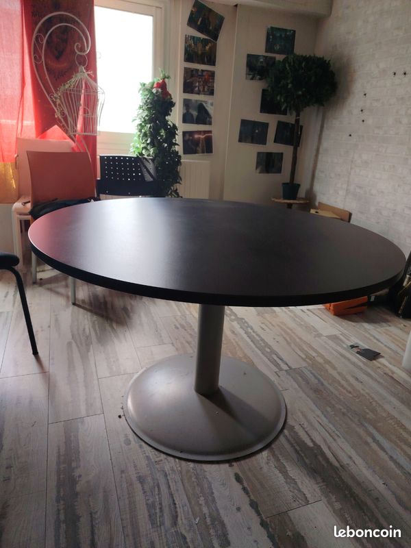 Table bois métal 120 cm (image 2)