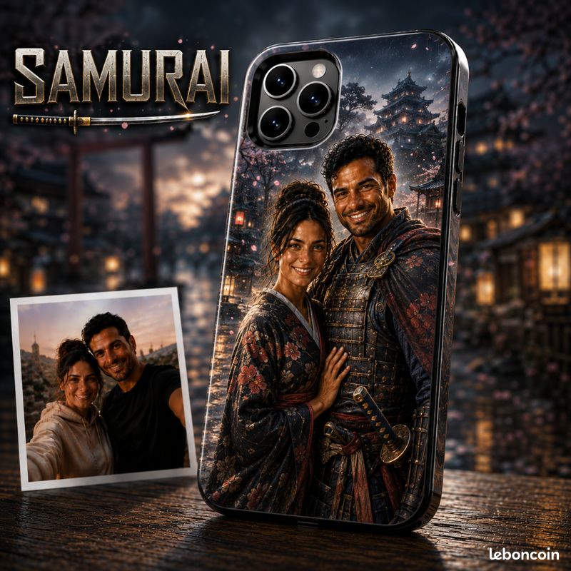 Coque de téléphone personnalisée depuis votre photo – CoupleChevalier & Princesse Fantasy (image 11)