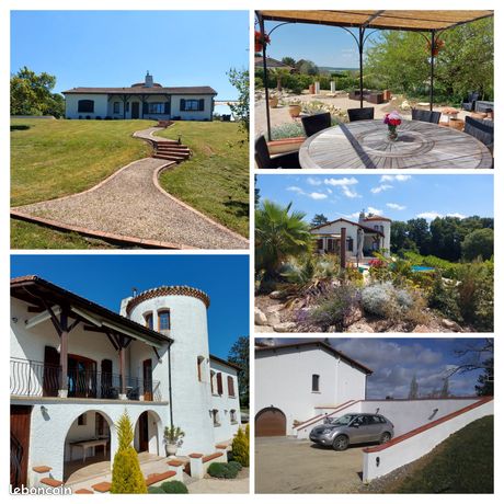 Villa avec Vue Pyrénées à 180° & Gîte Indépendant – Gascogne