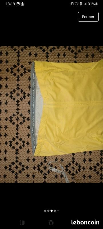 Maillot cycliste jaune santic femme L (image 3)