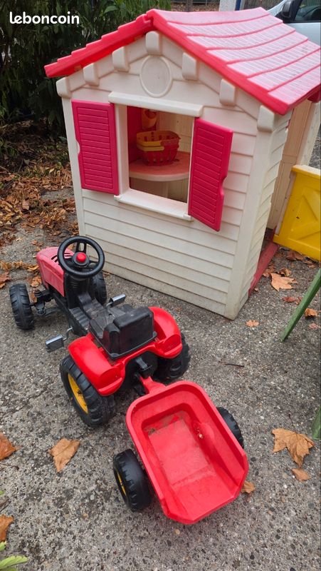Cabane, tracteur et jeux extérieurs pour enfants (image 2)