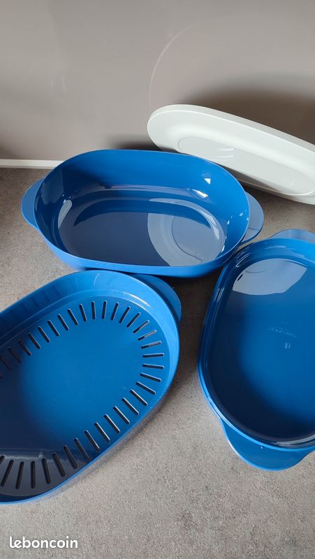 Micro-onde vintage Tupperware, passoire et servir, ensemble