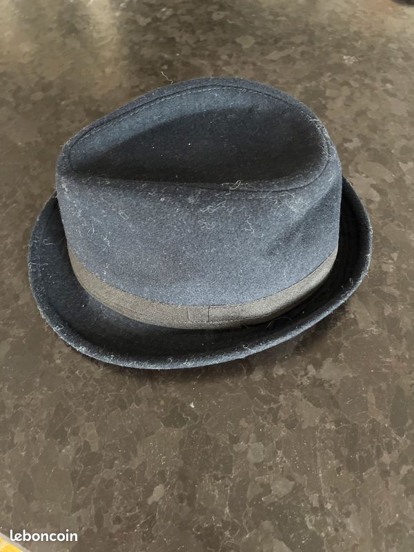 Chapeau feutre bleu neuf (image 2)